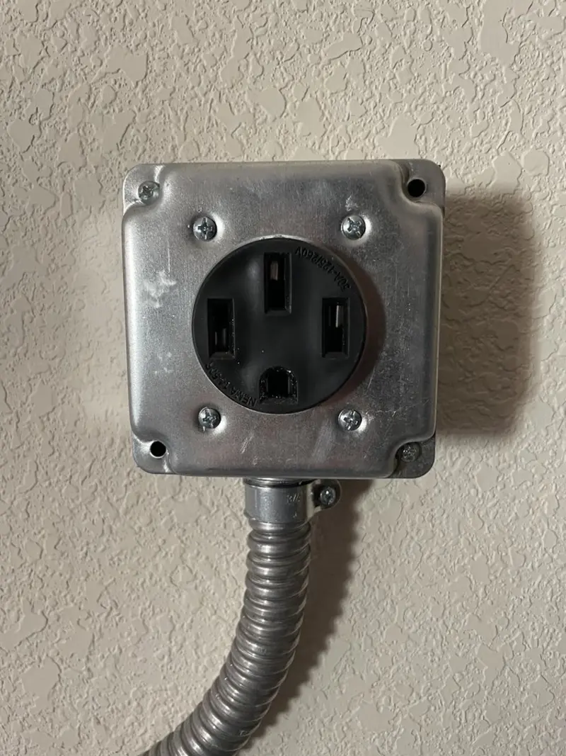 NEMA 14-50 outlet installed for Smart Home Electrical in Spindale